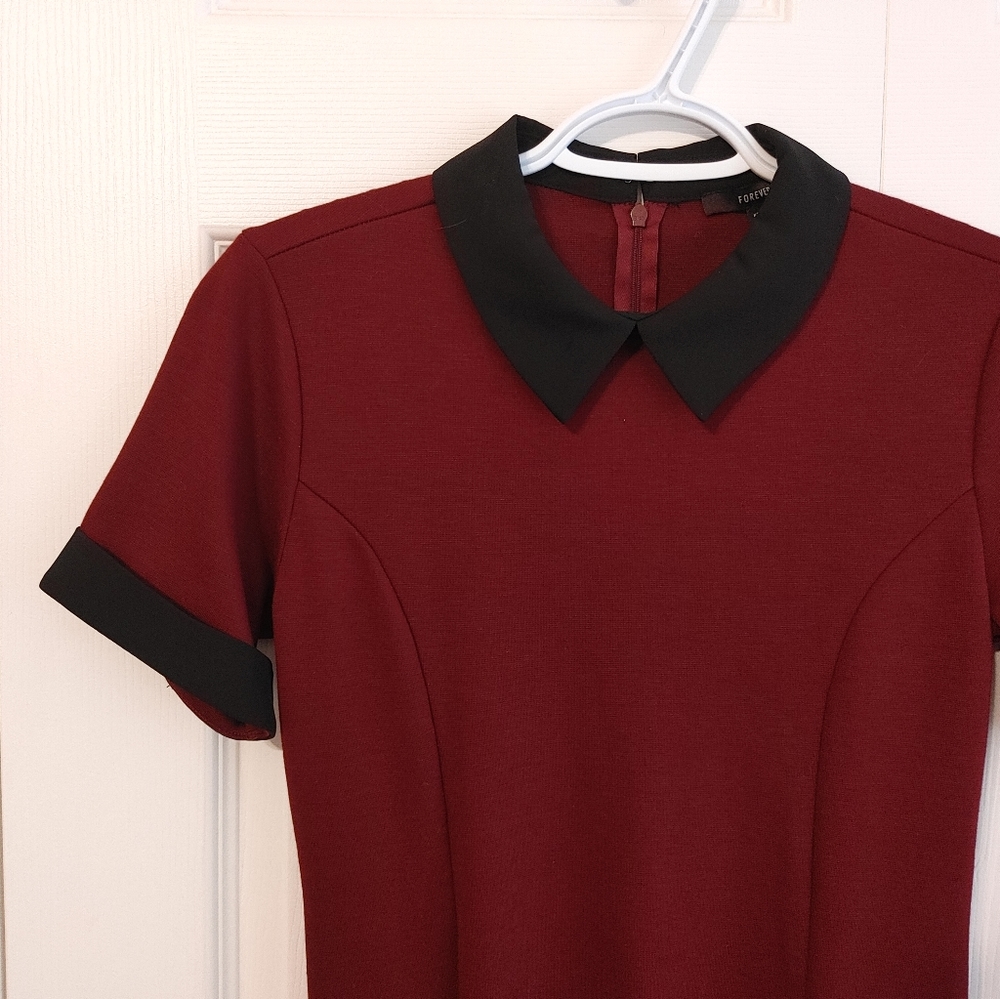 Forever 21 collar contrast dress